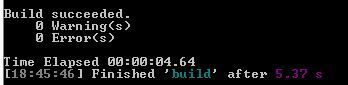 Build command result