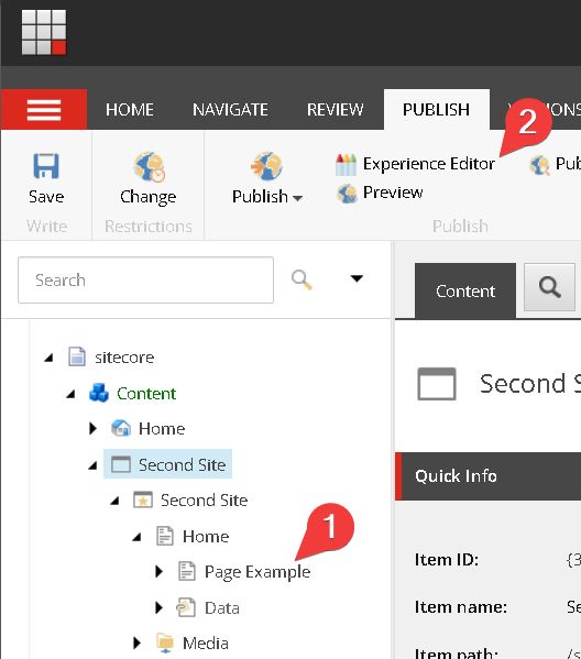 Content Editor Page Example