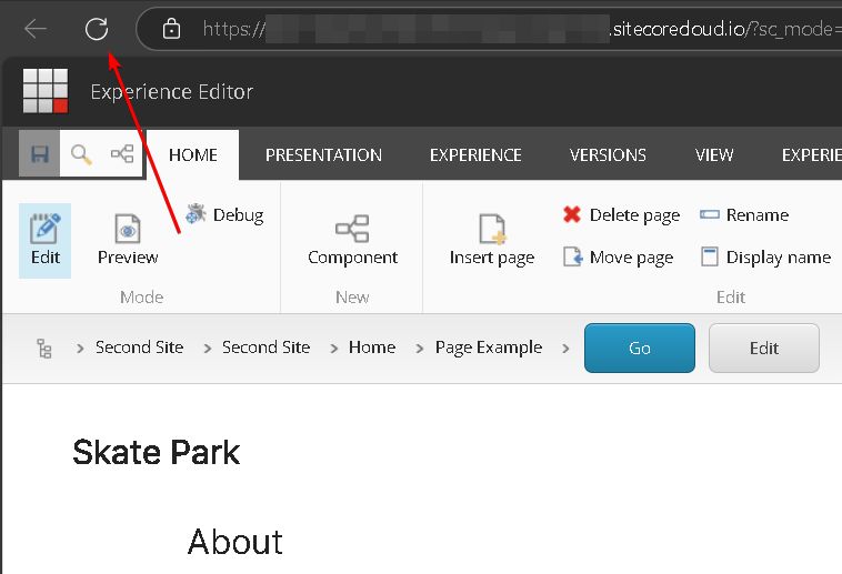 Refresh Experience Editor