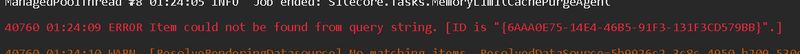 Error in Sitecore logs