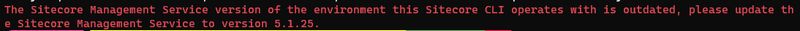 Sitecore CLI command output